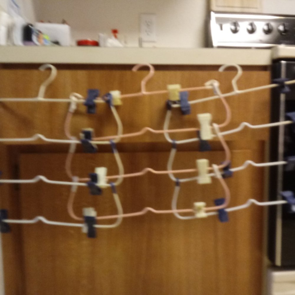 Multiple, clip on hangers